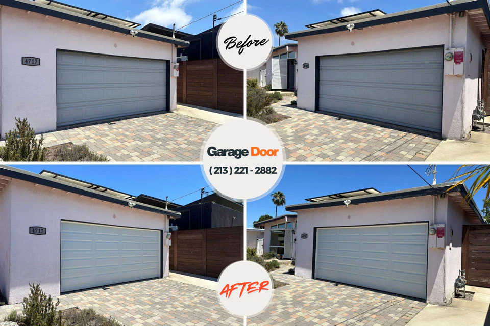 Before and after: garage door repair Brookdale, NJ